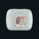 Anne of Green Gables Candy Tin<br><div class="desc">This Anne of Green Gables candy tin features our beloved Anne with an E and her friend Diana surrounded by a wreath of wildflowers. The words "Kindred Spirits" are written in green. The background is pale blue with some distressing. Colors include rose red, sage green, pale blue, orange, pink and...</div>