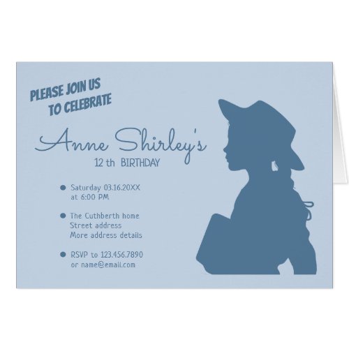 Anne of Green Gables CC1086 Birthday invitation