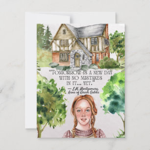 Anne of Green Gables Custom Name Flat Note Card