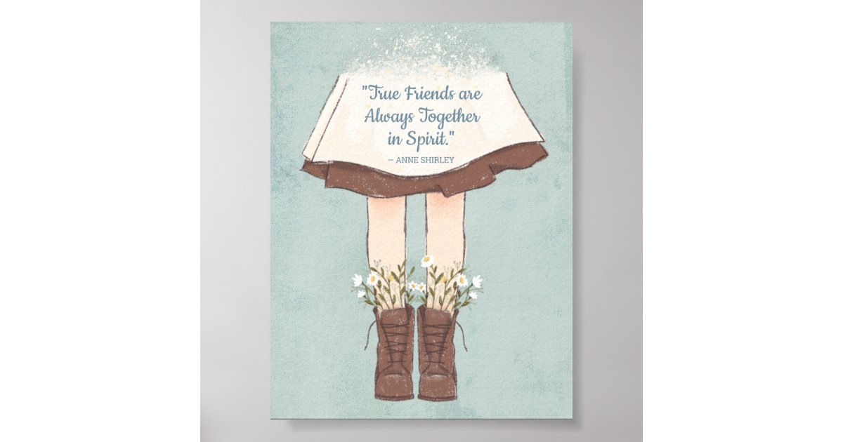 Anne of Green Gables Friendship Quote Poster Zazzle