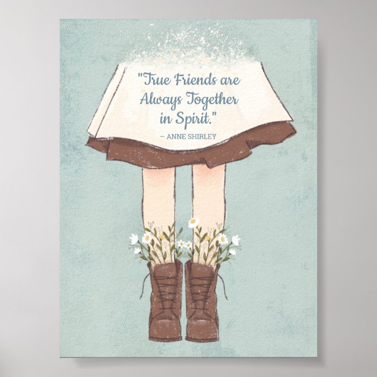 Anne of Green Gables Friendship Quote Poster Zazzle