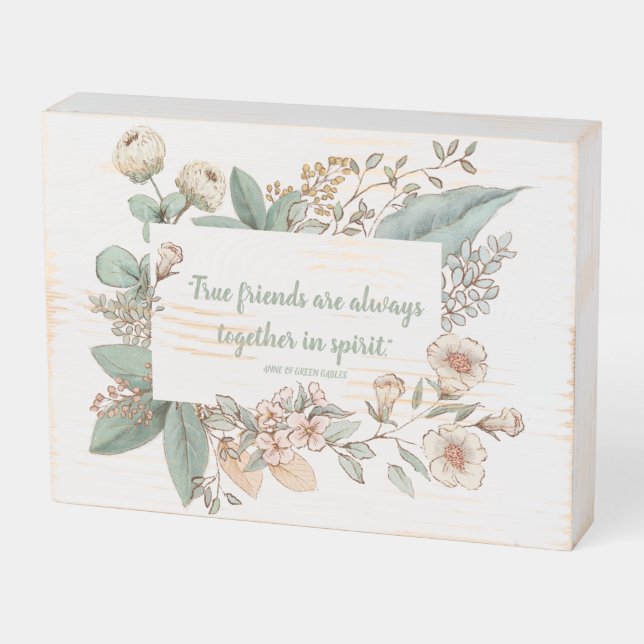 Anne of Green Gables Friendship Quote | Wood Sign (Angled Horizontal)