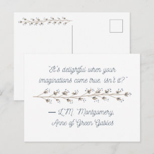 Anne of Green Gables Inspired Postcard