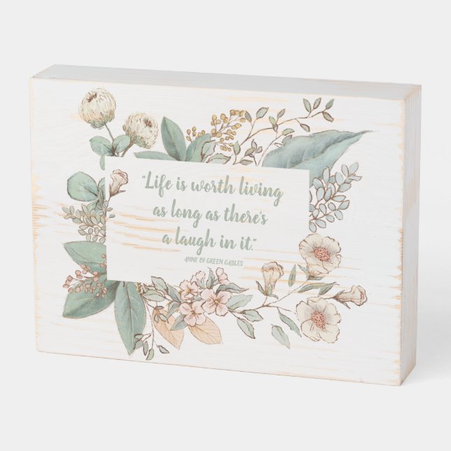 Anne of Green Gables Laughter Quote | Wood Sign (Angled Horizontal)