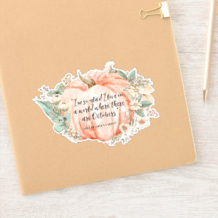 Anne of Green Gables October Quote Sticker