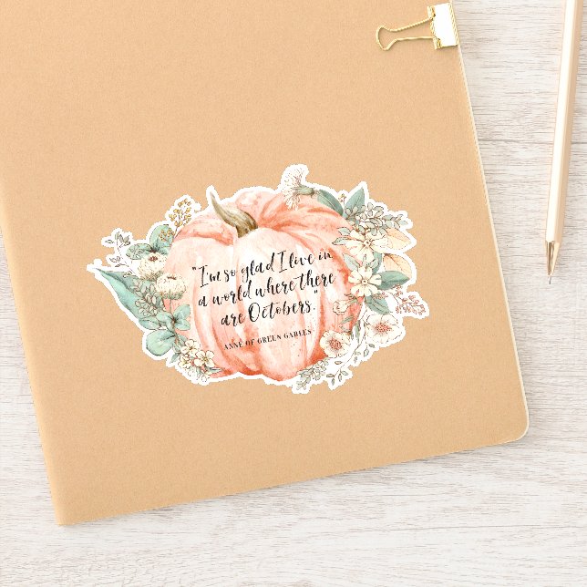 Anne of Green Gables October Quote Sticker (Notebook)