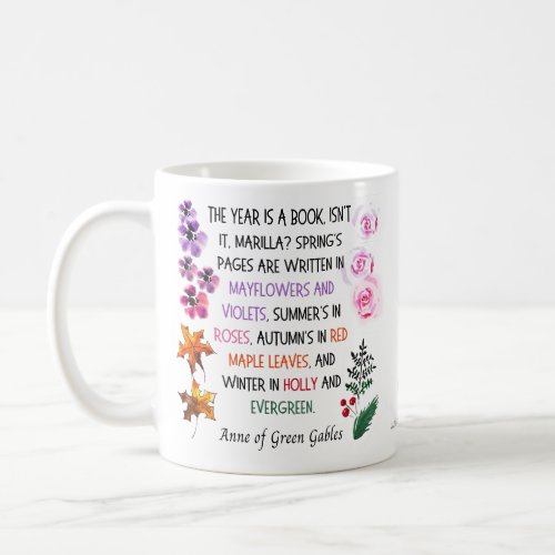 Anne of Green Gables Quote Colorful Hand_Drawn Coffee Mug