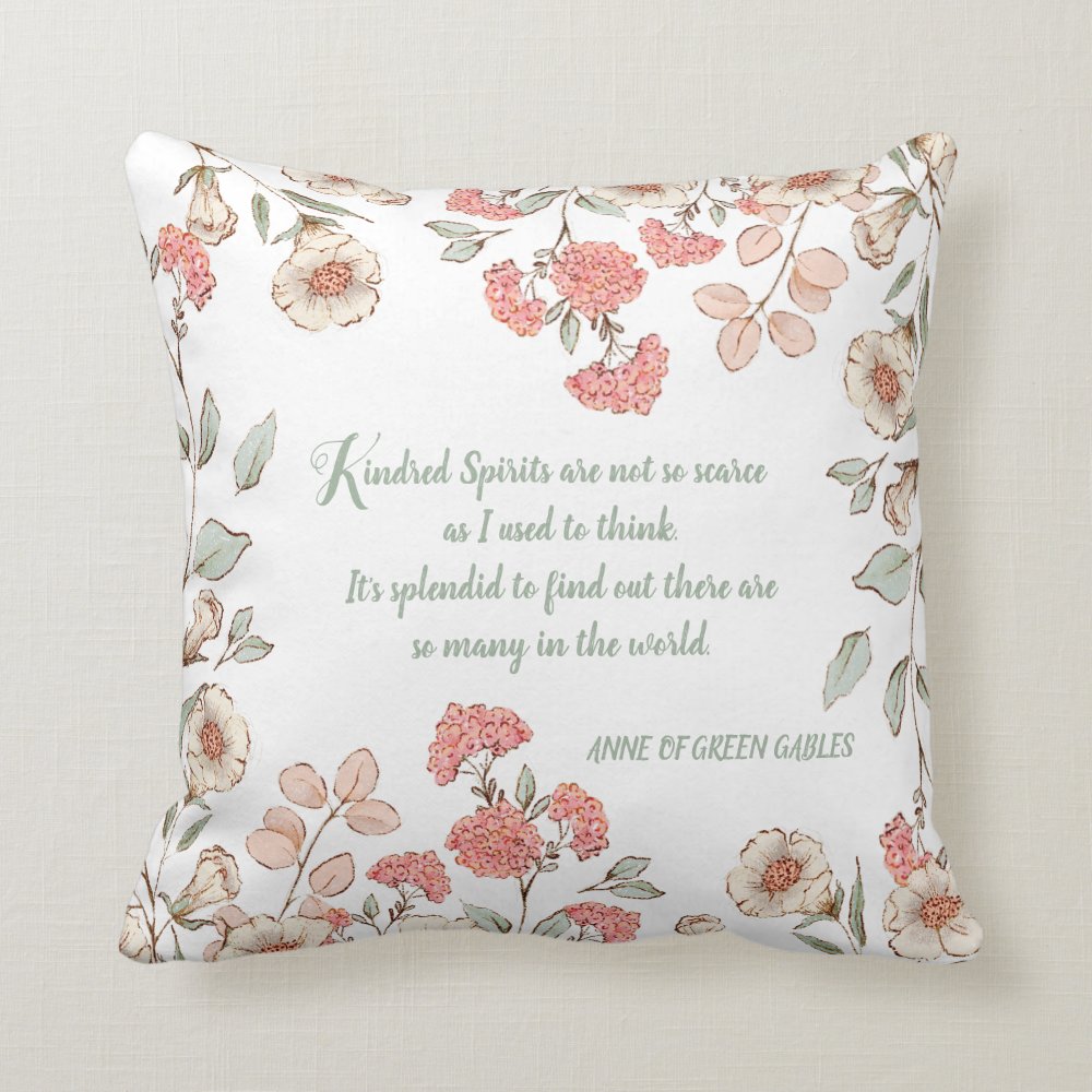 custom Quote Floral Pillow