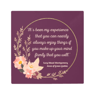 Anne Of Green Gables Quote I - Cute Style Metal Print