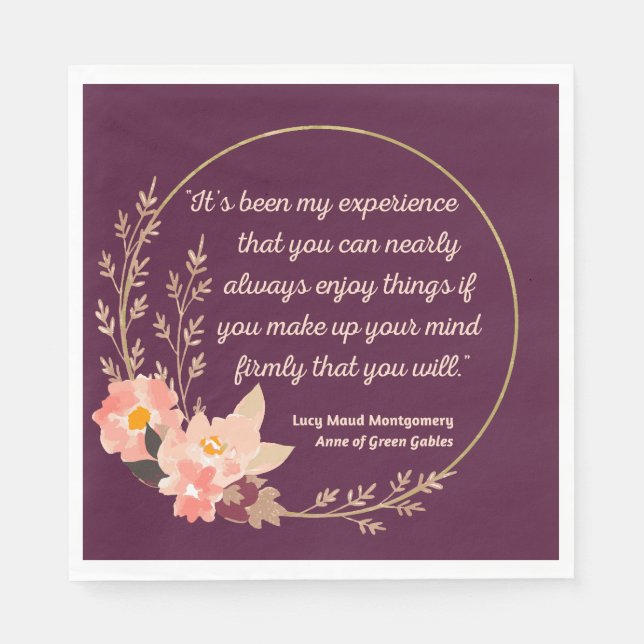 Anne Of Green Gables Quote I - Cute Style Napkins (Front)