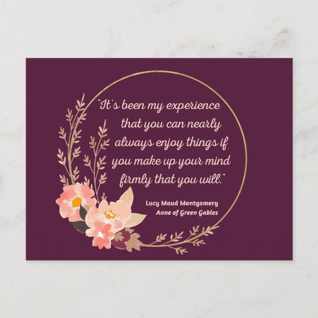 Anne Of Green Gables Quote I - Cute Style Postcard (Front)