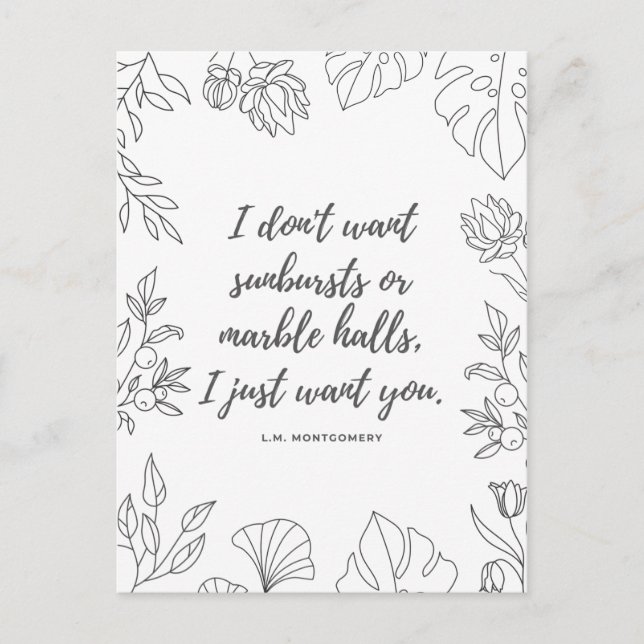 Anne of Green Gables Quote Postcard (Front)