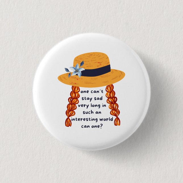 Anne Of Green Gables Shirley Book Quote Button (Front)