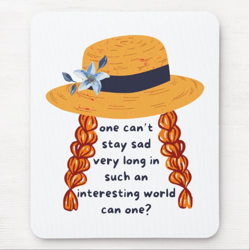 Anne Of Green Gables Shirley Book Quote Mouse Pad