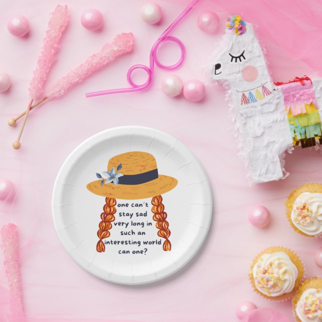 Anne Of Green Gables Shirley Book Quote Paper Plates (Party)