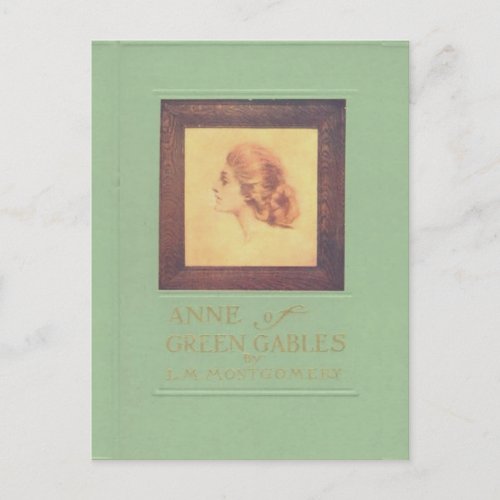 Anne of Green Gables vintage book cover 1908 Postcard
