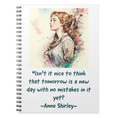 Anne of Green Gables watercolor print Notebook