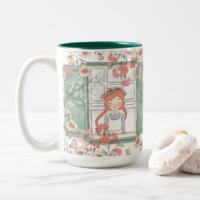 Anne of Green Gables | Where there are Octobers Two-Tone Coffee Mug (With Donut)