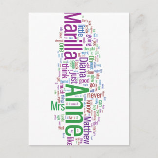 Anne of Green Gables Word Cloud Postcard