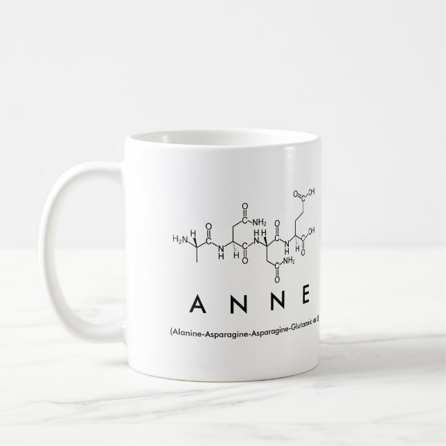Anne peptide name mug (Left)