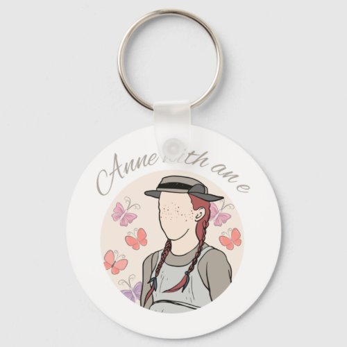 Anne with an e Illustration  Classic  Keychain