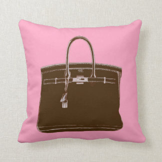 Annechovie Brown Bag on Pink Pillow