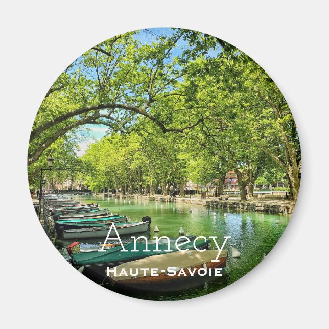 Annecy, Haute-Savoie Round Magnet (Front)