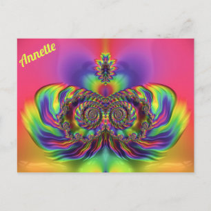 ANNETTE ~ 3D Design Pattern ~ Multi Colours  Postcard
