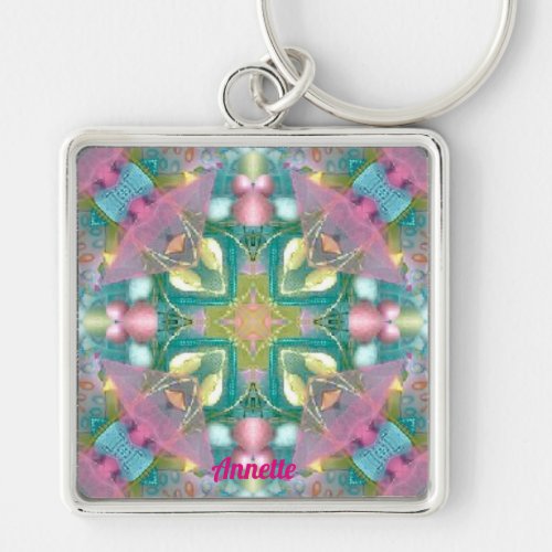 ANNETTE  Religious Cross  Personalized  Keychain