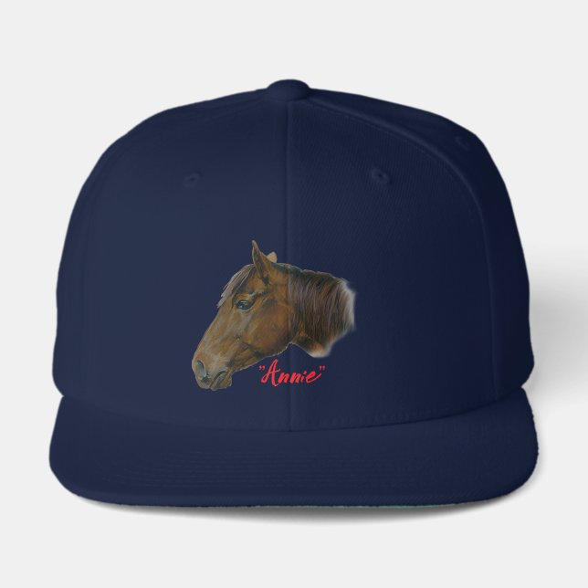  “Annie” a Horse Portrait - Personalize Your Hat (Front)