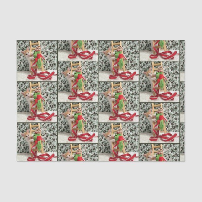 Annie and the Elf  - Cat / Kitten Tissue Paper (Front)