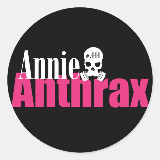 annie anthrax - black sticker (Front)