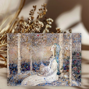 Annie French The Lady and Red Butterfly Note Card