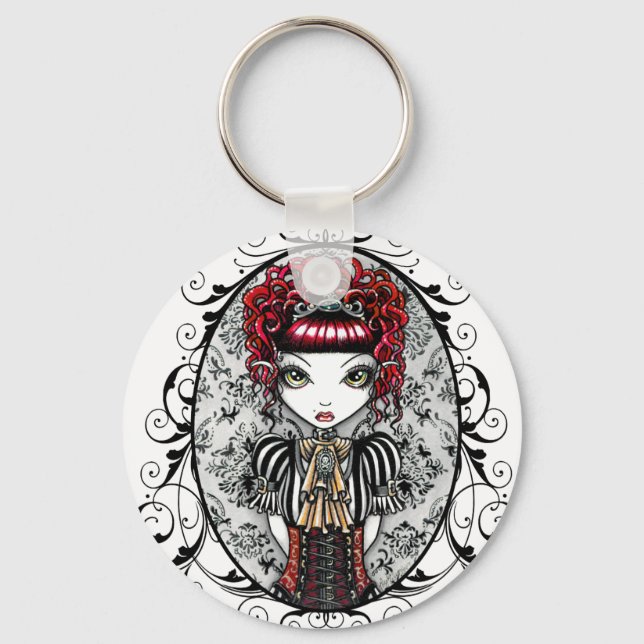 "Annie" Gothic Victorian Couture Fairy Keychain (Front)