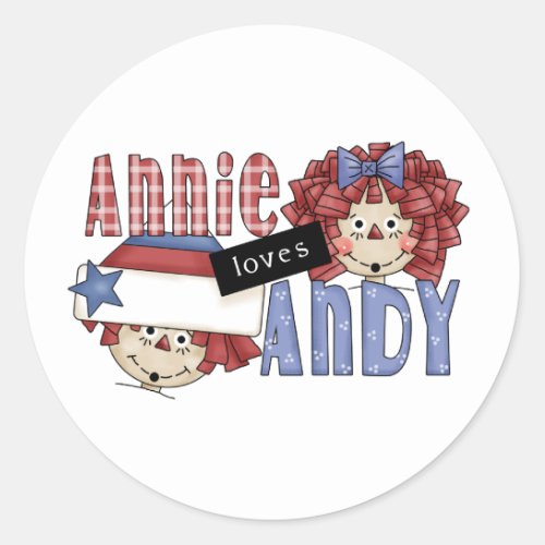 Annie Loves Andy Ragdoll Classic Round Sticker