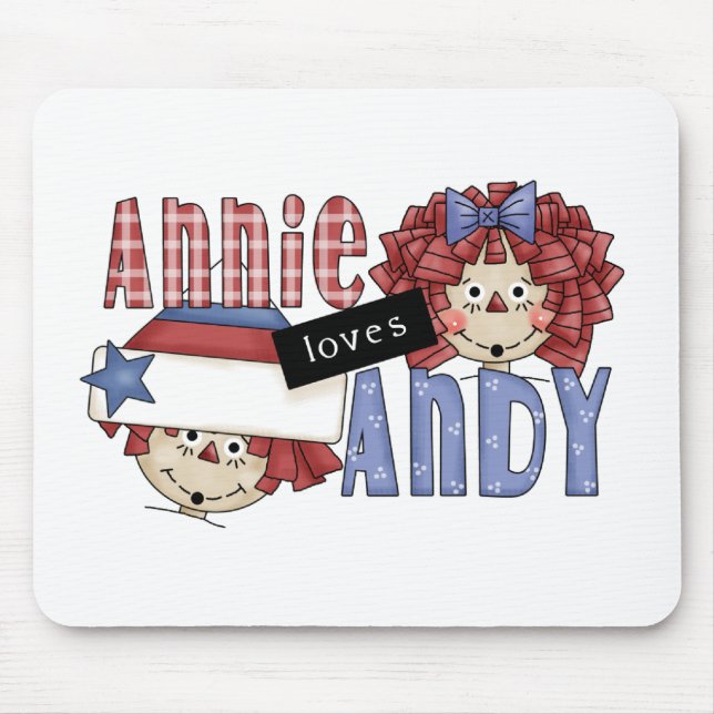 Annie Loves Andy Ragdoll Mouse Pad (Front)