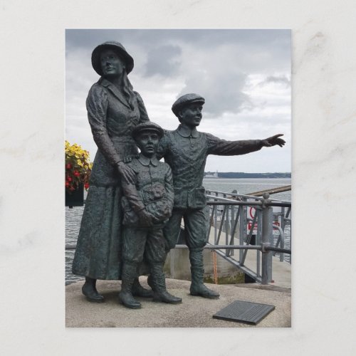 Annie Moore Statue Cobh County Cork Ireland Postcard