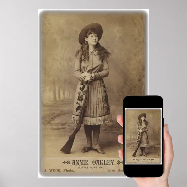 annie oakley lil sure shot cabinet photo poster | Zazzle