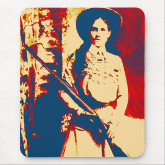 Annie Oakley Oil Grunge Mouse Pad