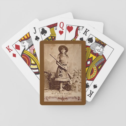 Annie Oakley Sepia Playing Cards