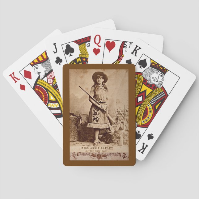 Annie Oakley Sepia Poker Cards (Back)