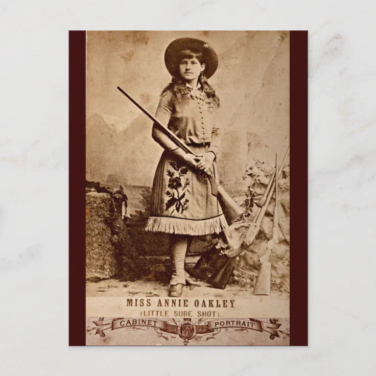 Annie Oakley Sepia Postcard | Zazzle