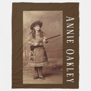 Annie Oakley Sharpshooter Fleece Blanket