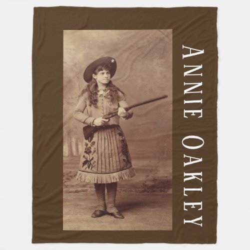 Annie Oakley Sharpshooter  Fleece Blanket