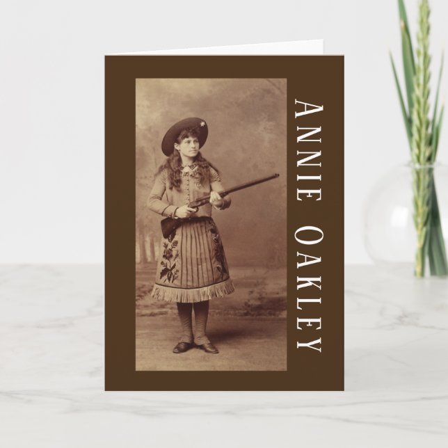 Annie Oakley Sharpshooter  Greeting Card (Front)