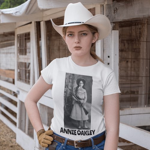 ANNIE OAKLEY with GUNS LADIES WOMENS T_SHIRTS