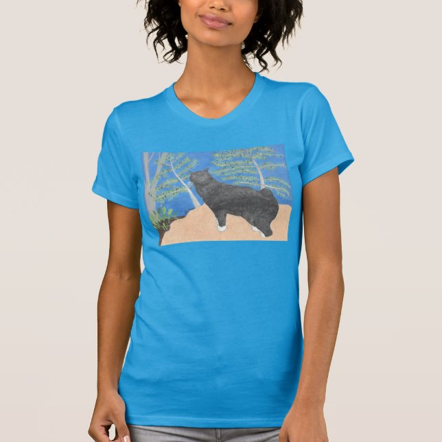 Annie The Cat Looking Over The Hillside Shirt (Front)