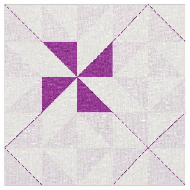 Annie's Choice Block Quilt Pattern in Purple Fabric (Close Up)