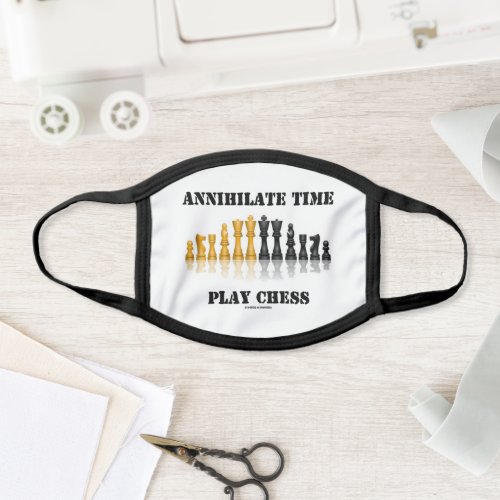 Annihilate Time Play Chess Reflective Chess Set Face Mask