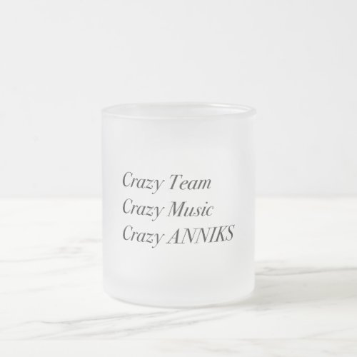 ANNIKS LIVE TIME FROSTED GLASS COFFEE MUG